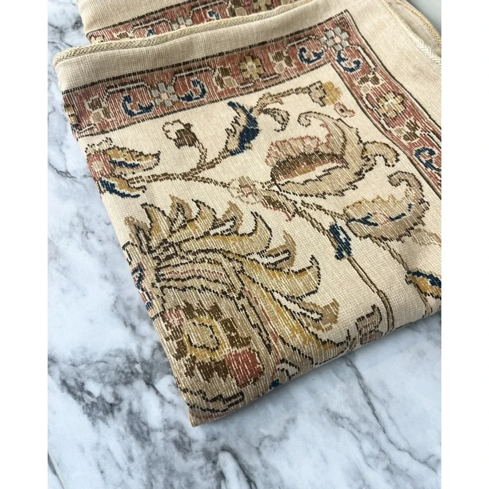 Lauren Ralph Lauren Northern Cape Tapestry Euro Pillow Shams Rope Edge Set (2)